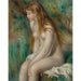 Reproduktion af maleriet af ung pige i badet - Pierre-Auguste Renoir