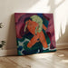 Reproduktion af maleriet af en ung dreng med en lam; Den gode hyrde - Franz Marc