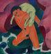et ungt drengebillede med en lam, Den gode hyrde - Franz Marc — visning af kunstværket