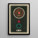 Feux d'artifice nocturnes nr. 89 - Jinta Hirayama — indrammet kunstværk på væggen