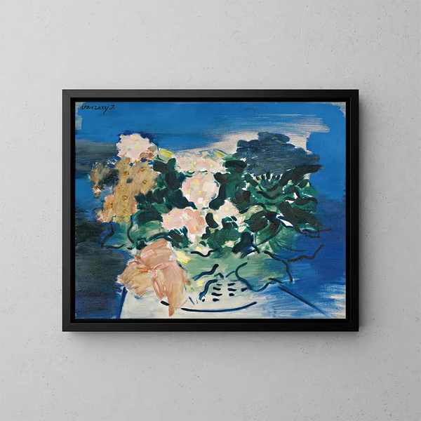 Vase de fleurs - János Vaszary — indrammet kunstværk på væggen