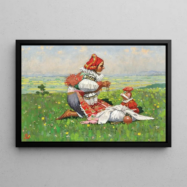 Joa prka - Young mother with her child on Pilgrimage.webp