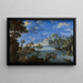 Landskab ved søbredden - Joachim Patinier — indrammet kunstværk på væggen
