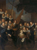 Officielle officers og andre borgergardere i XIX. arrondissement i Amsterdam, der venter på at byde Marie de Médicis velkommen den 1. september 1638 - Joachim von Sandrart — visning af kunstværket