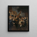 Officielle officers og andre borgergardere i XIX. arrondissement i Amsterdam, der venter på at byde Marie de Médicis velkommen den 1. september 1638 - Joachim von Sandrart — indrammet kunstværk på væggen