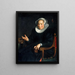 Portrait af Christina Wtewael Van Halen - Joachim Wtewael — indrammet kunstværk på væggen