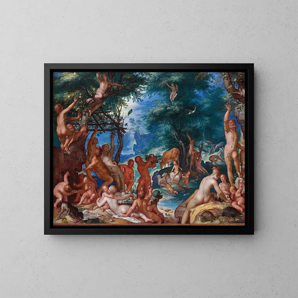 L'Âge d'or - Joachim Wtewael — indrammet kunstværk på væggen
