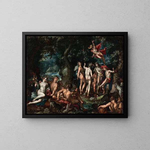 Le Jugement de Paris - Joachim Wtewael — indrammet kunstværk på væggen