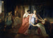 Proculeius forhindrer Cleopatra i at stikke sig selv - Joannes Echarius Carolus Alberti — visning af kunstværket