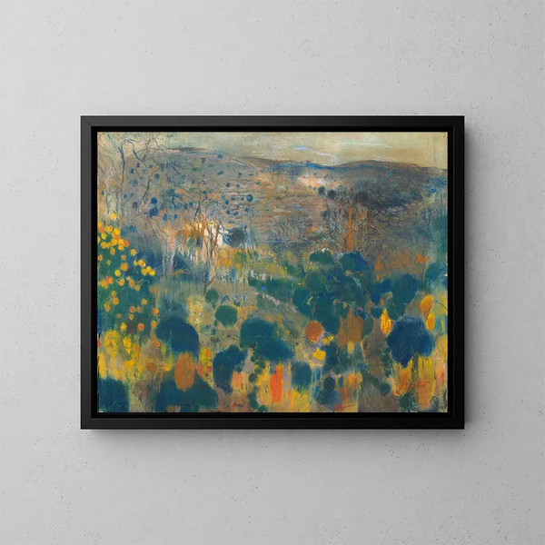Landskabsmaleri - Joaquín Mir Trinxet — indrammet kunstværk på væggen