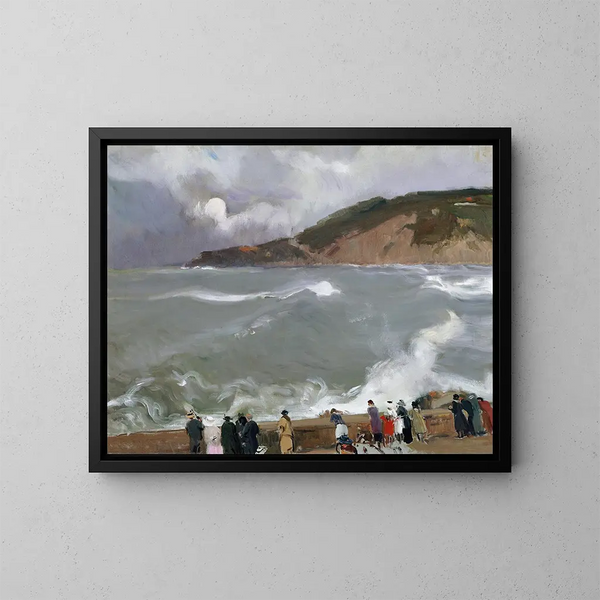 Brise-lames de Saint-Sébastien - Joaquín Sorolla — indrammet kunstværk på væggen