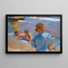 Børn på stranden i Valencia - Joaquín Sorolla — indrammet kunstværk på væggen