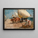 Strandscene - Joaquín Sorolla — indrammet kunstværk på væggen