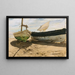 Bateaux de pêche sur la plage de Valence - Joaquín Sorolla — indrammet kunstværk på væggen