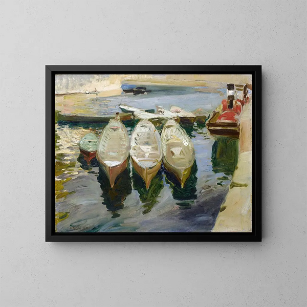 Port de Guetaria - Joaquín Sorolla — indrammet kunstværk på væggen