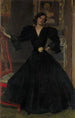 Madame de Sorolla Clotilde García del Castillo 1865-1929 i sort - Joaquín Sorolla — visning af kunstværket