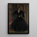 Madame de Sorolla Clotilde García del Castillo 1865-1929 i sort - Joaquín Sorolla — indrammet kunstværk på væggen