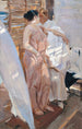 La robe rose après le bain - Joaquín Sorolla — visning af kunstværket