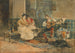 To kvinder i et interiør, der lytter til en guitarist - Joaquín Sorolla — visning af kunstværket