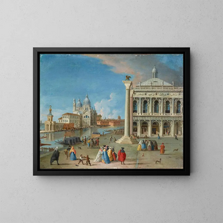 Johan Anton Richter - The Piazzetta with Santa Maria della Salute beyond Venice.webp