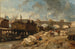 Bain bateaux-lavoirs nær Pont-Neuf - Johan Barthold Jongkind — visning af kunstværket