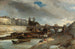 Bateau-Lavoir nær Pont-Neuf Paris - Johan Barthold Jongkind — visning af kunstværket