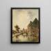 Canal intérieur de la ville de Dordrecht - Johan Barthold Jongkind — indrammet kunstværk på væggen
