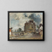 Johan Barthold Jongkind - Nedrivningsarbejde på Rue des Francs-Bourgeois Saint-Marcel — indrammet kunstværk på væggen