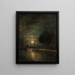 Vue au clair de lune de Dordrecht - Johan Barthold Jongkind — indrammet kunstværk på væggen