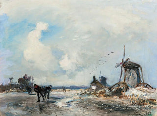 Johan Barthold Jongkind - Moulins Et Patineurs En Hollande.webp