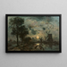 Moulins au clair de lune à Schiedam - Johan Barthold Jongkind — indrammet kunstværk på væggen