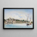 Vue du lac Léman à Nyon - Johan Barthold Jongkind — indrammet kunstværk på væggen
