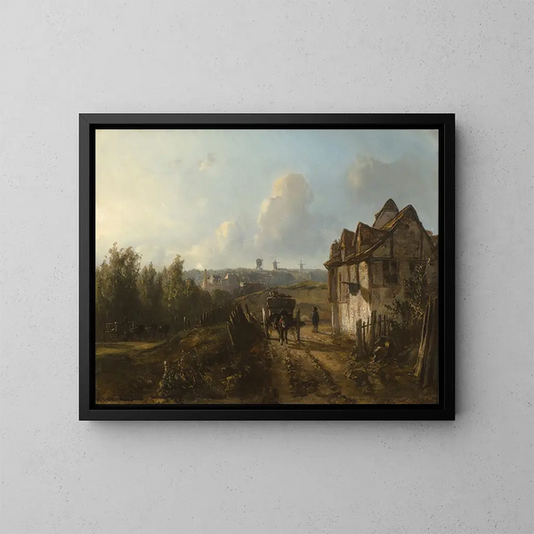 Vue sur Montmartre - Johan Barthold Jongkind — indrammet kunstværk på væggen
