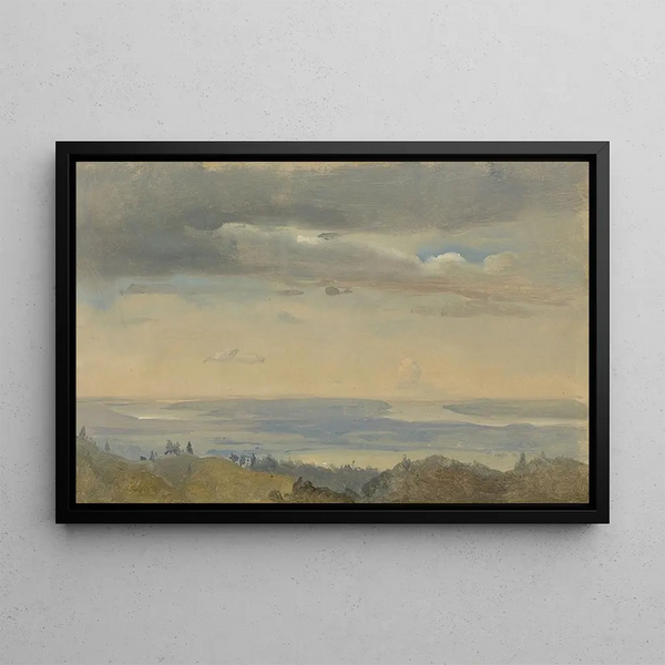 Johan Christian Dahl - Cloud Study with River Landscape.webp