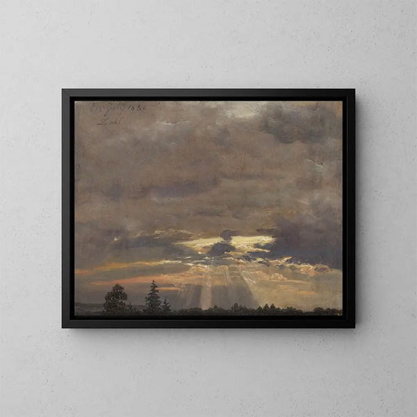 Johan Christian Dahl - Cloud Study with Sunbeams.webp