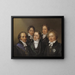 Johan Olof Wallin, Jns Jacob Berzelius, Frans Michael Franzén, Erik Gustaf Geijer og Esaias Tegnér - Johan Gustaf Sandberg — indrammet kunstværk på væggen