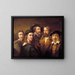 Rafael, Rembrandt, Nicolas Poussin, Albrecht Dürer og Pierre-Paul Rubens - Johan Gustaf Sandberg — indrammet kunstværk på væggen
