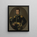Carl von Dannfelt 1773-1841 officer adjudant - Johan Gustaf Wiström — indrammet kunstværk på væggen