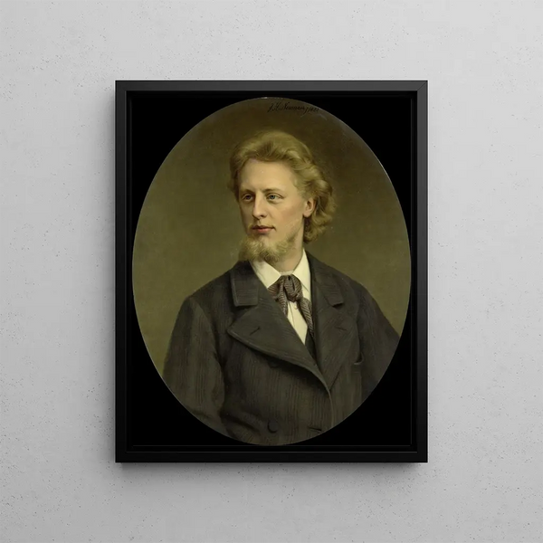 Portrait af Jacques Fabrice Herman Perk 1859-1881 - Johan Heinrich Neuman — indrammet kunstværk på væggen