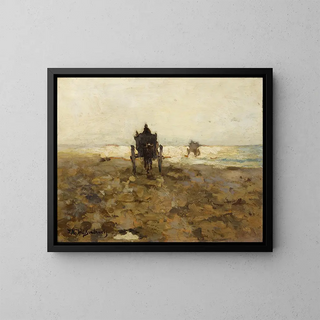 Chariot à coquilles - Johan Hendrik Weissenbruch — indrammet kunstværk på væggen