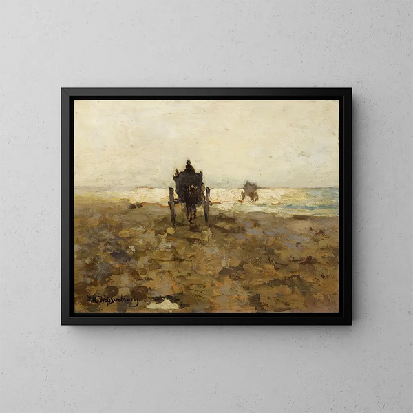 Chariot à coquilles - Johan Hendrik Weissenbruch — indrammet kunstværk på væggen