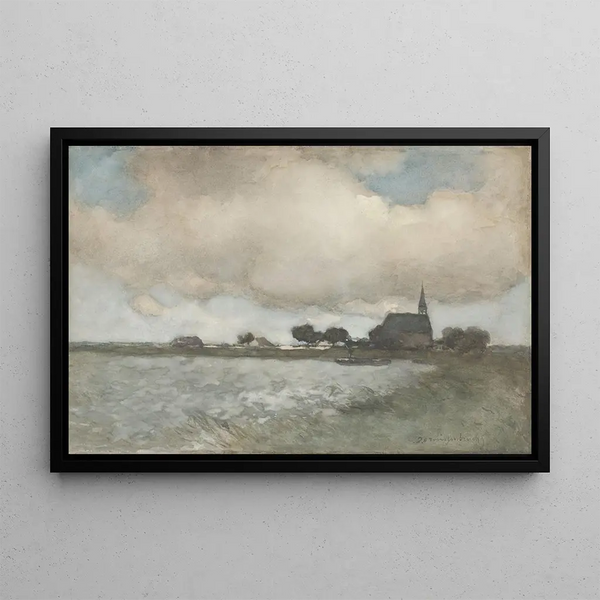 Johan Hendrik Weissenbruch - View of the Church at Noordse Dorp near Noorden.webp