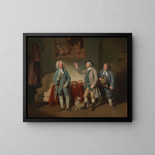 John Beard og John Dunstall i L'Amour dans un village - Johan Joseph Zoffany — indrammet kunstværk på væggen