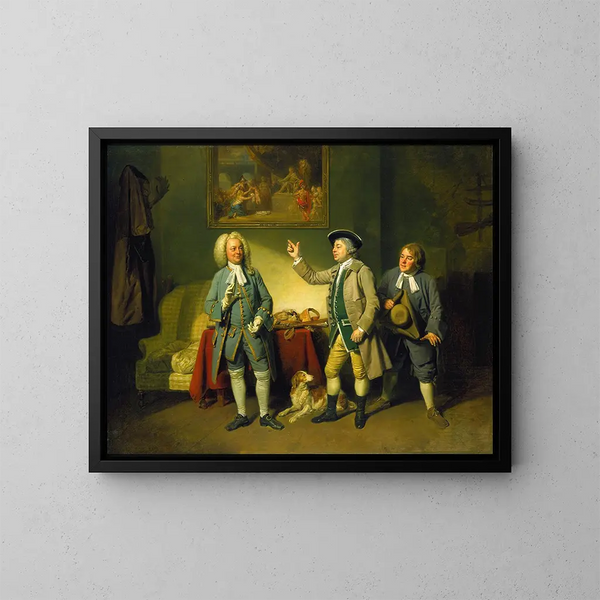 Scène d'un amour dans un village - Johan Joseph Zoffany — indrammet kunstværk på væggen