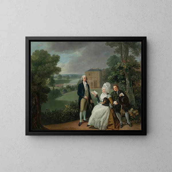 La famille Sayer de Richmond - Johan Joseph Zoffany — indrammet kunstværk på væggen