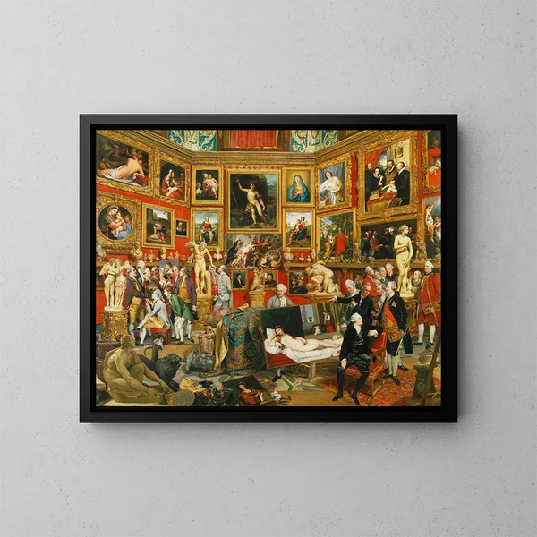 Tribune des Offices - Johan Joseph Zoffany — indrammet kunstværk på væggen