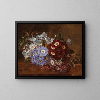 Johan Laurentz Jensen - Still life with primroses on a marble ledge.webp