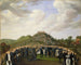"Konge Charles XIV Johan besøger Old Uppsala's tumler" fra 1834 - Johan Way — visning af kunstværket