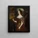 Portrait af en dame - Johan de la Rocquette — indrammet kunstværk på væggen