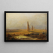 Vue d'un aqueduc en ruines - Johann Rudolf Buhlmann — indrammet kunstværk på væggen